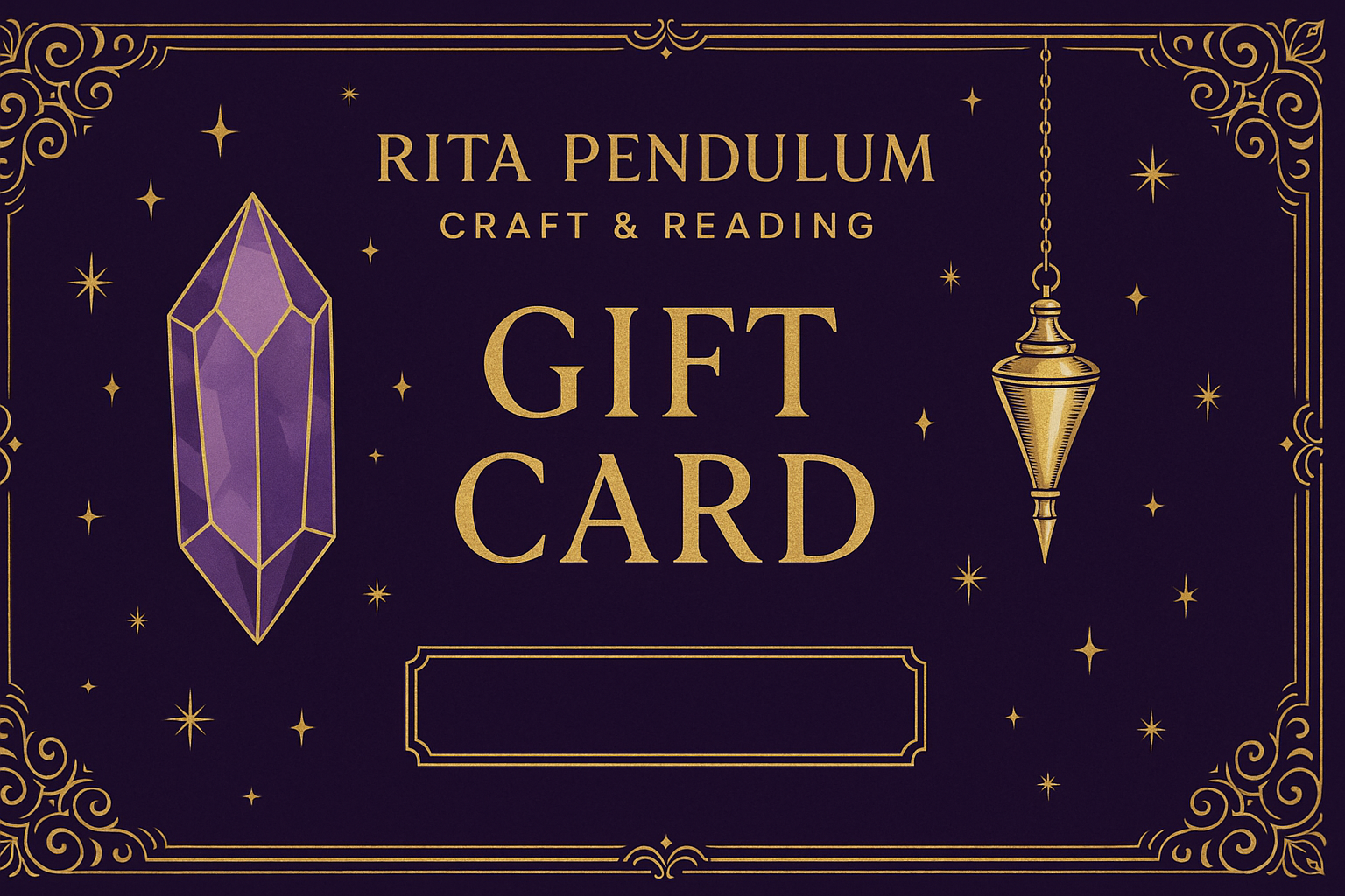 Gift card designs for Rita Pendulum Craft & Reading